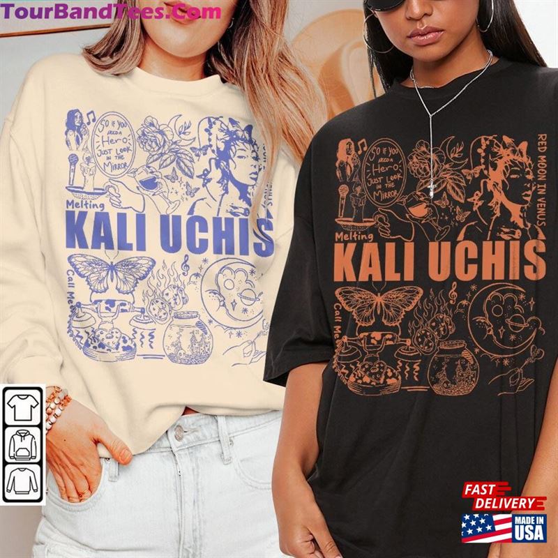 Kali Uchis Doodle Art Shirt Vintage Red Moon In Venus Merch Album Lyrics Sweatshirt Hoodie T-Shirt 29Uf136524 – Utopia Fashion