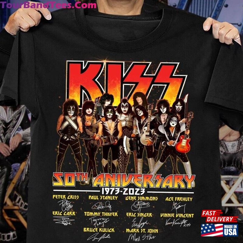 Kiss 50Th Anniversary Signatures Shirt Band Unisex T-Shirt Hoodie Sweatshirt 29Uf122895 – Utopia Fashion