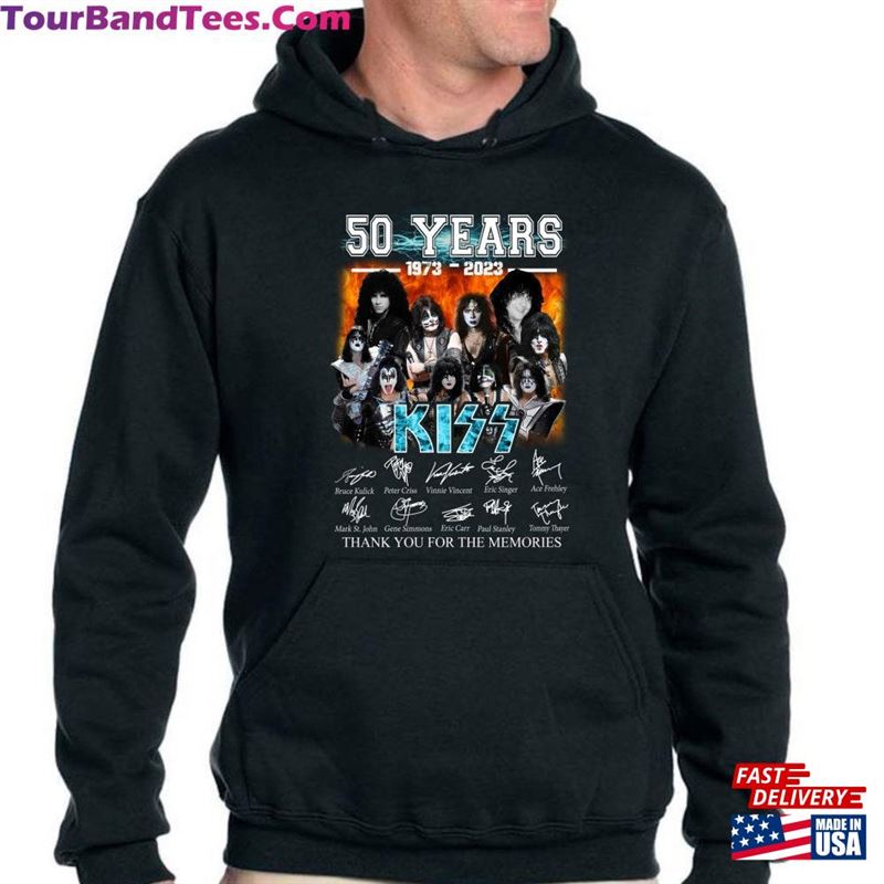 Kiss Band 50Th Anniversary Signature T-Shirt Thank You For The Memories Shirt Unisex Classic 29Uf124167 – Utopia Fashion