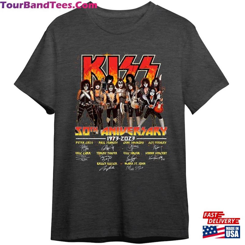 Kiss Band 50Th Anniversary Signatures T-Shirt Shirt Fan Lover Tee Unisex Hoodie 29Uf131786 – Utopia Fashion