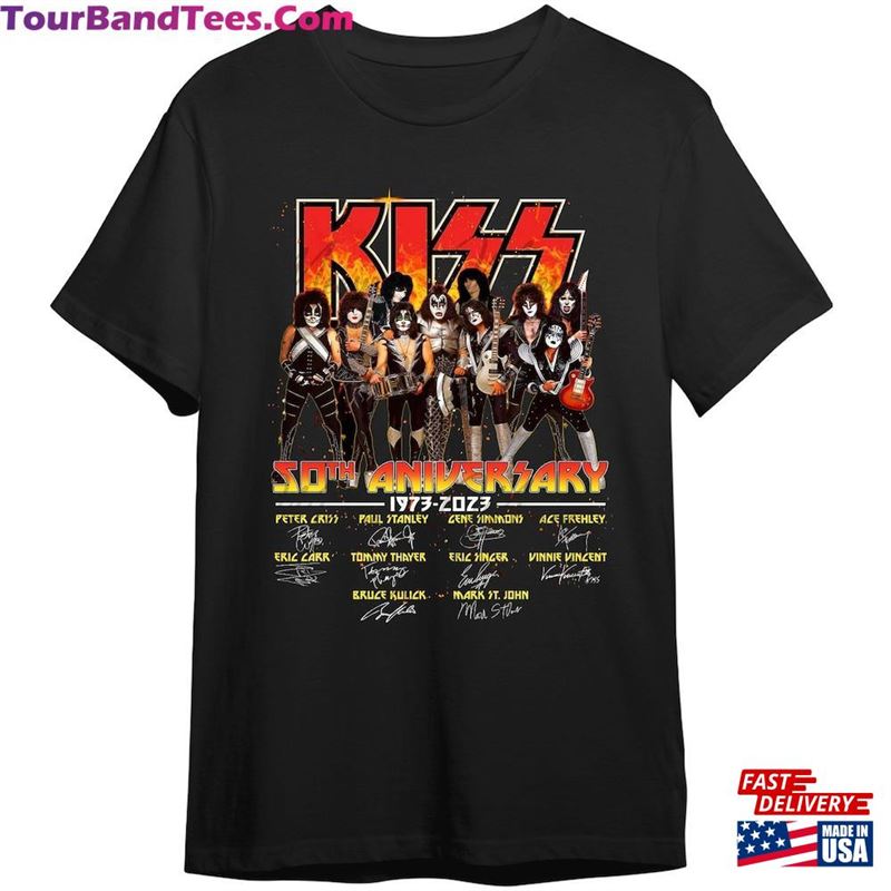 Kiss Band 50Th Anniversary Signatures T-Shirt Shirt Fan Lover Tee Unisex Hoodie 29Uf131786 – Utopia Fashion