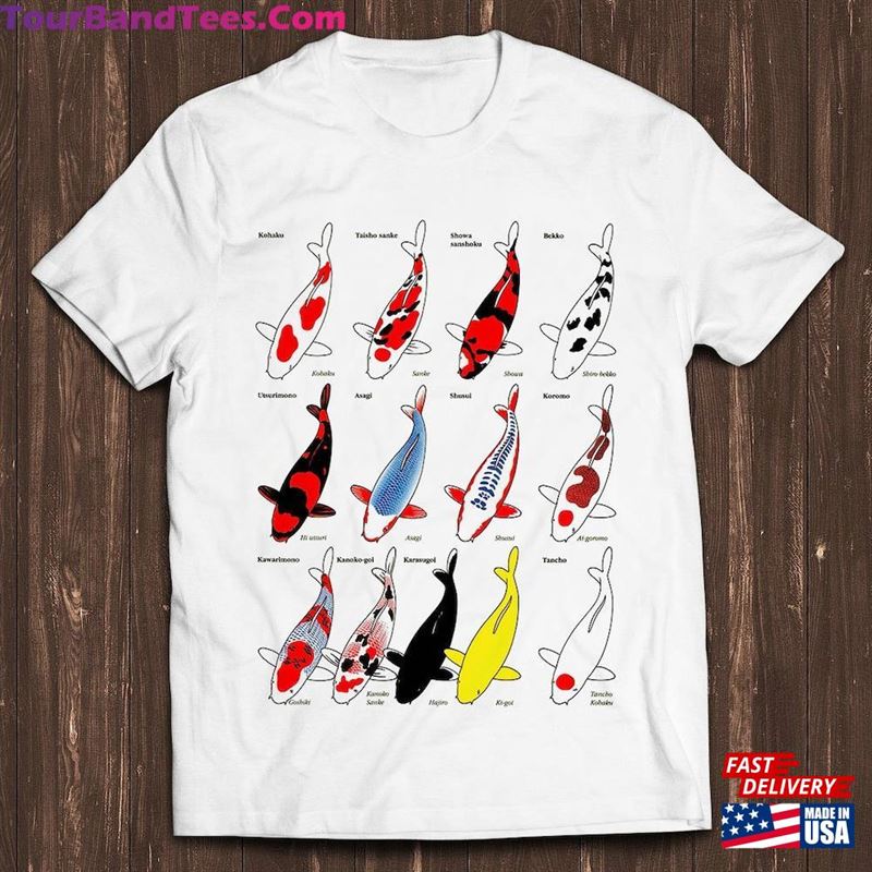 Koi Fish Breed Family Name List Carp Meme Unisex Retro Gamer Cult Movie Music Top Cool Gift Tee T-Shirt Classic 29Uf131367 – Utopia Fashion