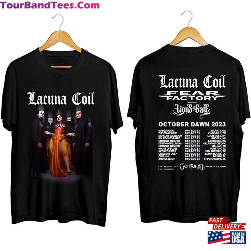 Lacuna Coil Dawn Us Tour Shirt Band Fan Concert Hoodie Classic 29Uf131663 – Utopia Fashion