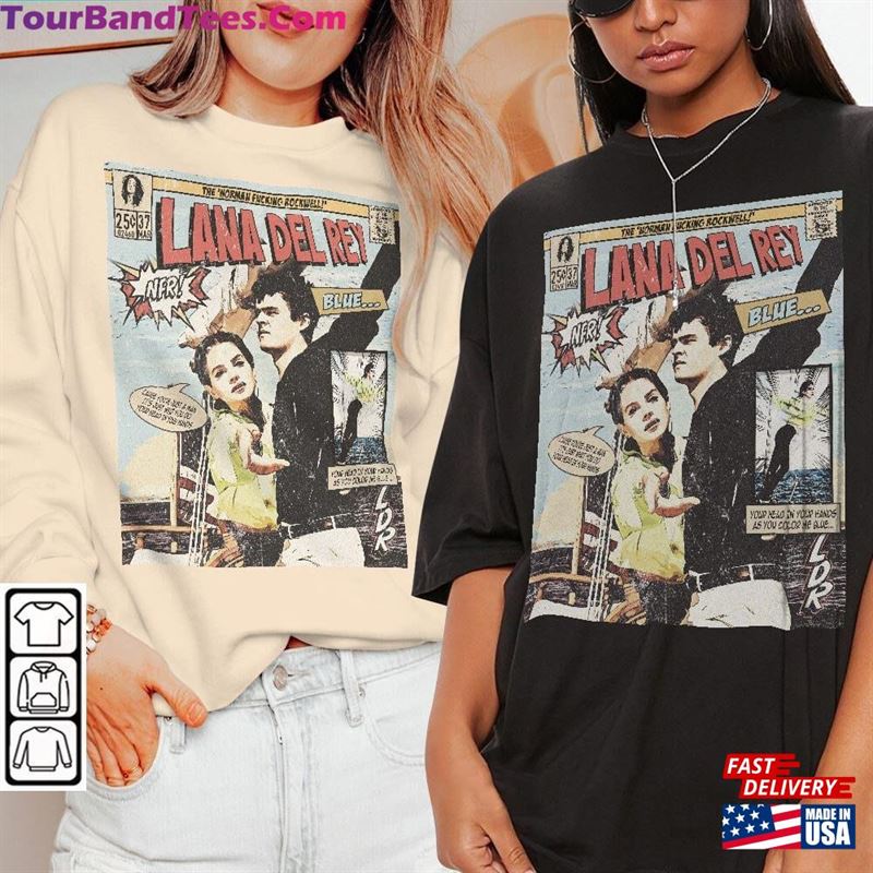 Lana Del Rey Comic Shirt Sweatshirt Retro Vintage Tour Album Norman Fucking Rockwell Graphic Tee Book L286 Unisex 29Uf122931 – Utopia Fashion