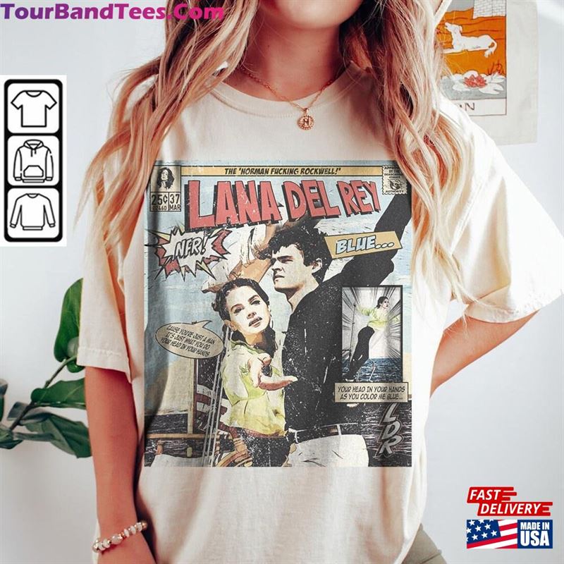 Lana Del Rey Comic Shirt Sweatshirt Retro Vintage Tour Album Norman Fucking Rockwell Graphic Tee Book L286 Unisex 29Uf122931 – Utopia Fashion