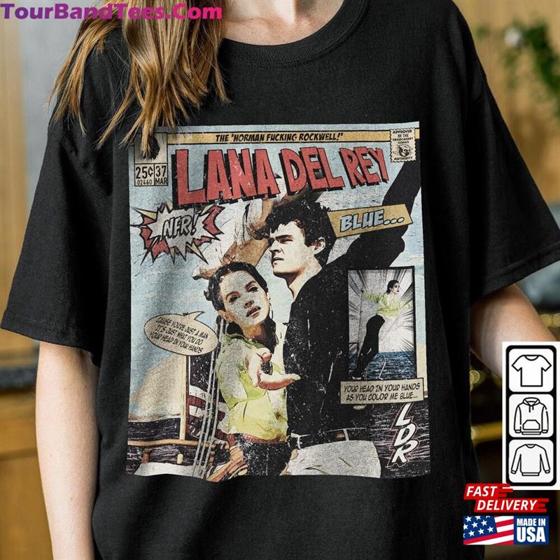 Lana Del Rey Comic Shirt Sweatshirt Retro Vintage Tour Album Norman Fucking Rockwell Graphic Tee Book L286 Unisex 29Uf122931 – Utopia Fashion