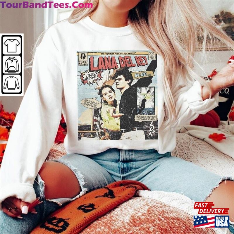 Lana Del Rey Comic Shirt Sweatshirt Retro Vintage Tour Album Norman Fucking Rockwell Graphic Tee Book L3004C Unisex Hoodie 29Uf122890 – Utopia Fashion