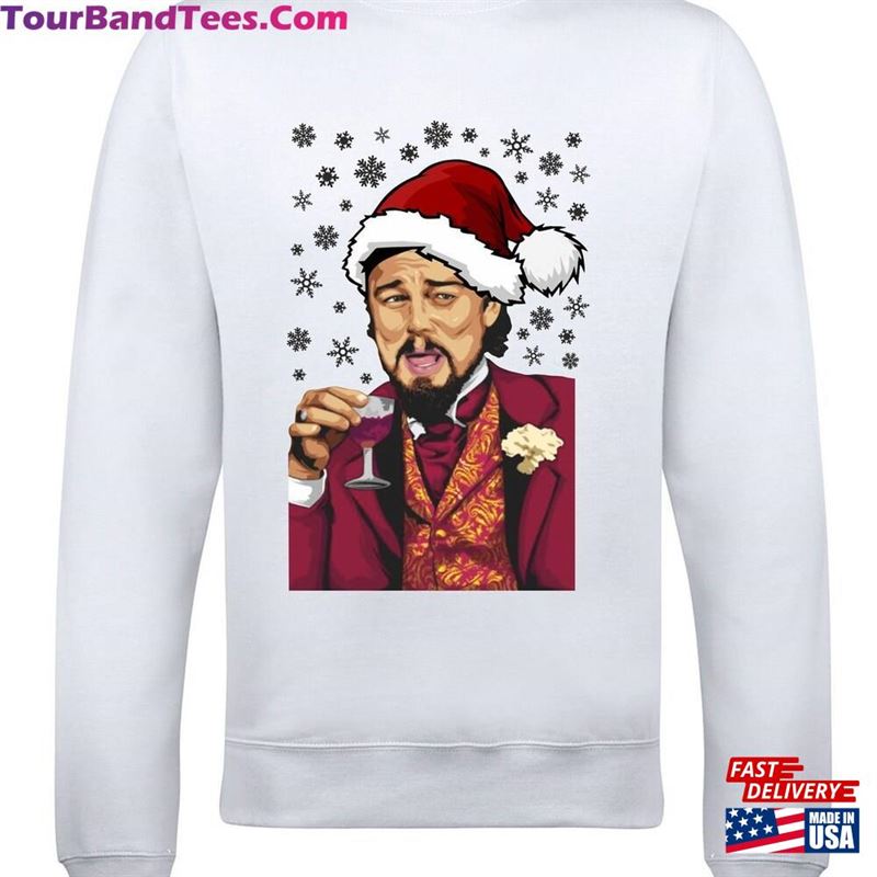 Leonardo Laughing Meme Christmas Jumper Dicaprio Xmas Sweater Classic Sweatshirt 29Uf123881 – Utopia Fashion