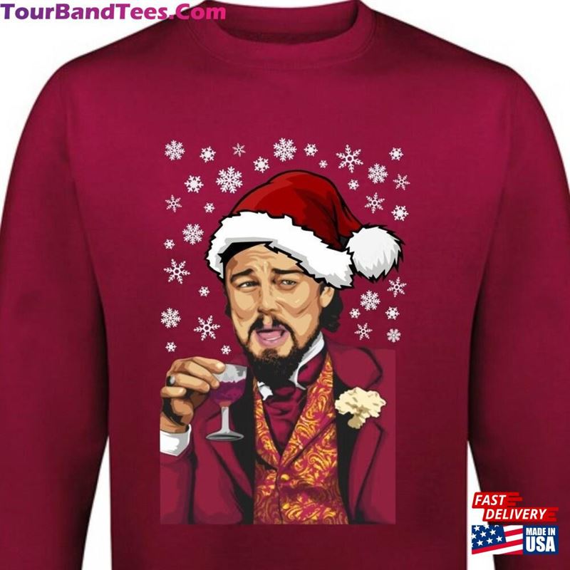 Leonardo Laughing Meme Christmas Jumper Dicaprio Xmas Sweater Classic Sweatshirt 29Uf123881 – Utopia Fashion