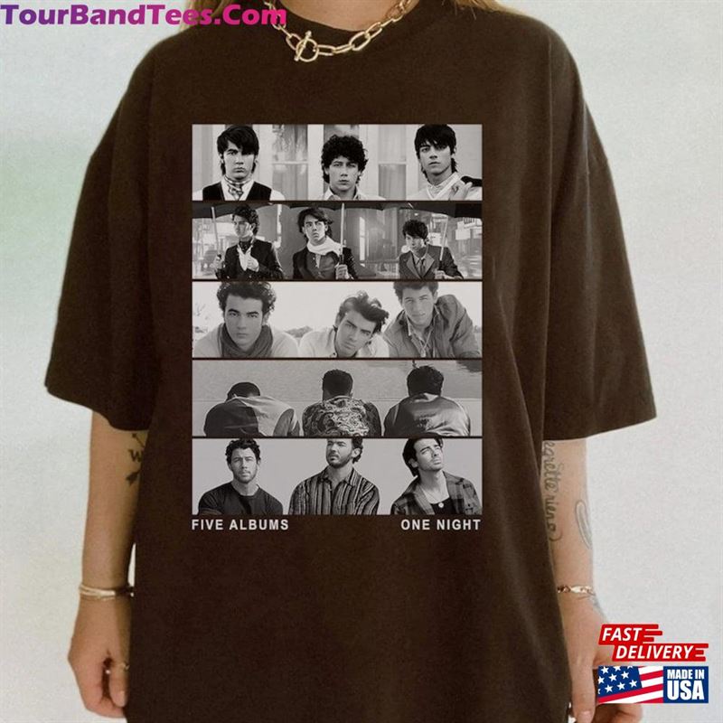 Limited Jonas Brothers Vintage T-Shirt Five Albums One Night Tour Shirt Unisex 29Uf118722 – Utopia Fashion