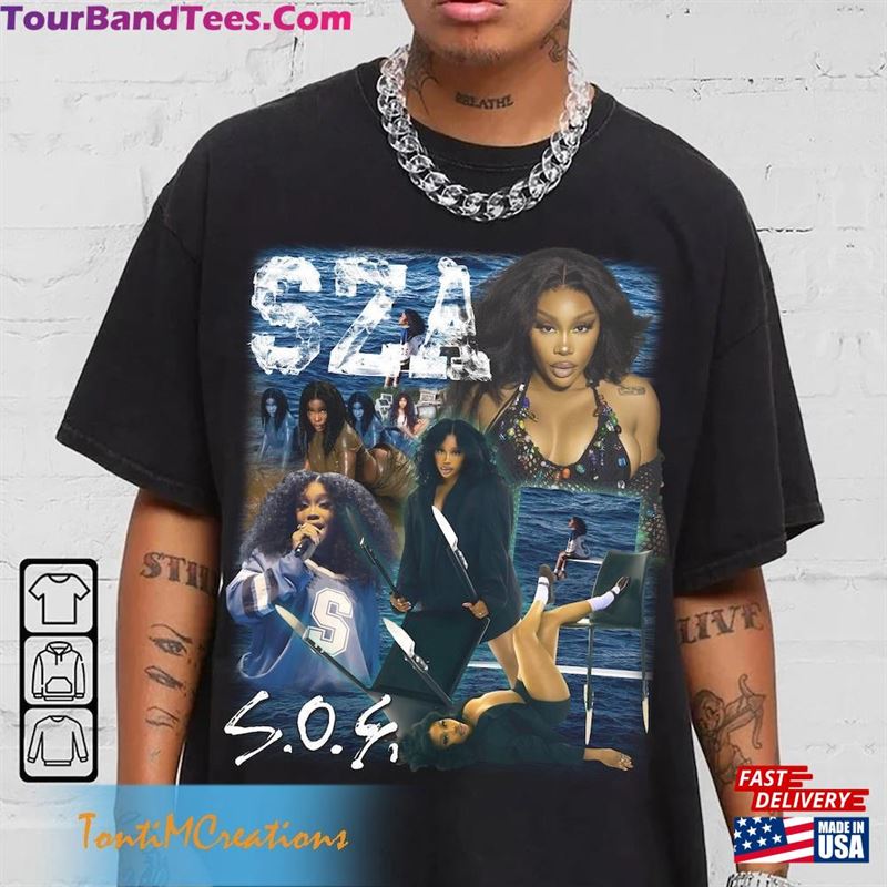 Limited Vintage Sza Sos T-Shirt Tour Shirt Bootleg 90S Hoodie Unisex 29Uf124339 – Utopia Fashion