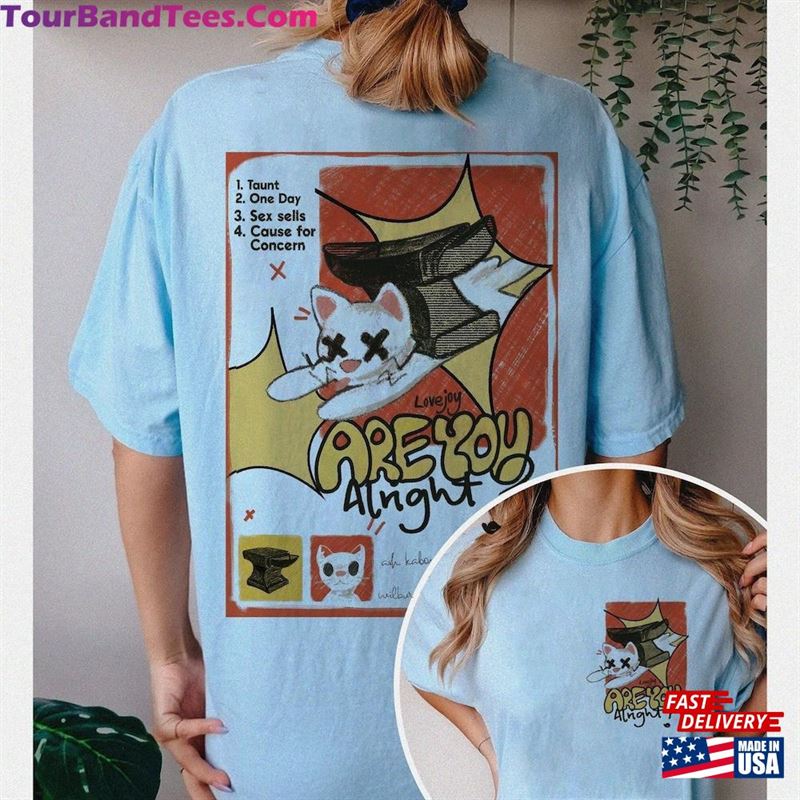 Lovejoy Tour Shirt For Fan Concert The Lazy Cat T-Shirt Classic 29Uf123790 – Utopia Fashion