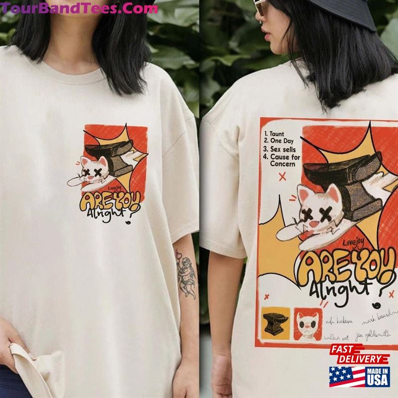 Lovejoy Tour Shirt For Fan Concert The Lazy Cat T-Shirt Classic 29Uf123790 – Utopia Fashion