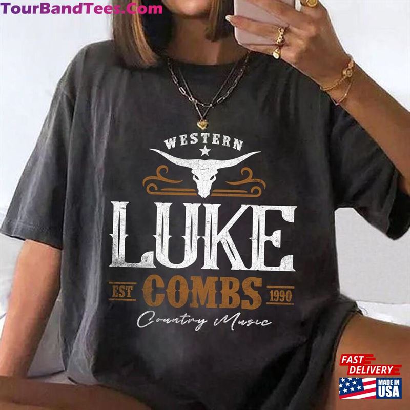 Luke Combs Est T-Shirt Hoodie Western Bullhead Tour Merch 29Uf118897 – Utopia Fashion