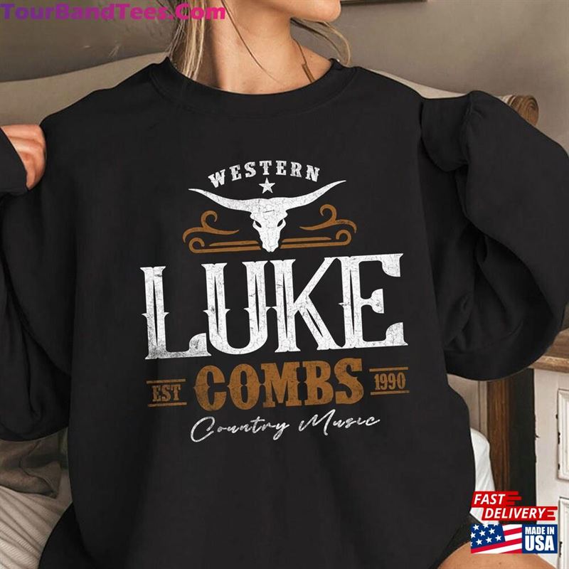 Luke Combs Est T-Shirt Hoodie Western Bullhead Tour Merch 29Uf118897 – Utopia Fashion