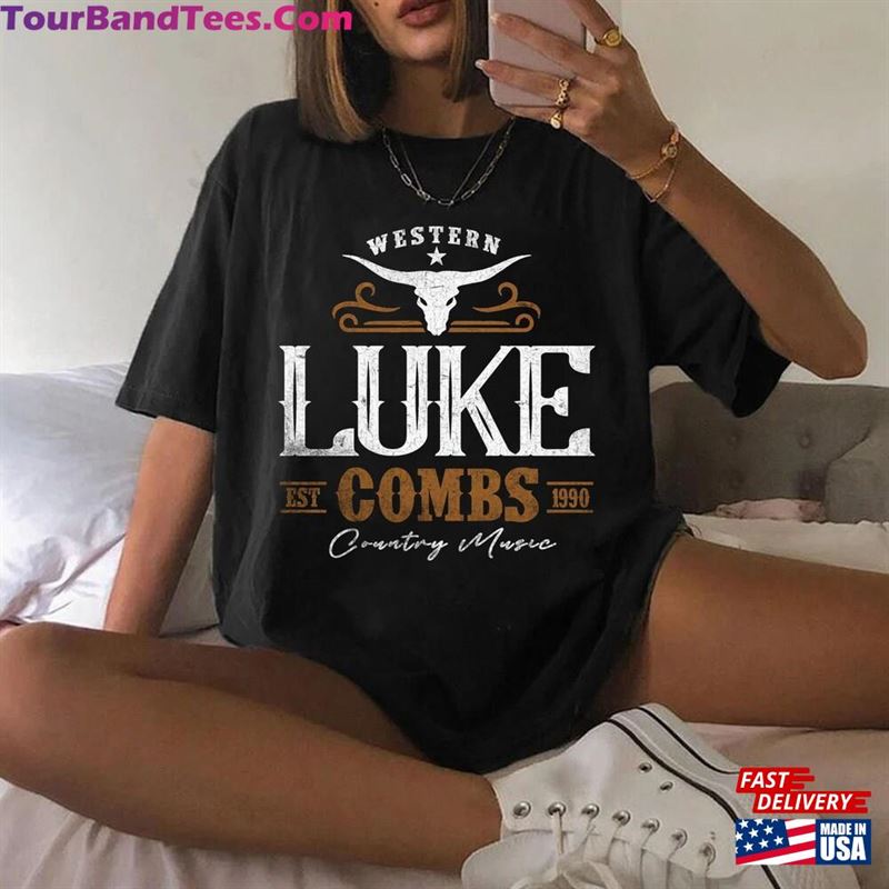 Luke Combs Est T-Shirt Hoodie Western Bullhead Tour Merch 29Uf118897 – Utopia Fashion