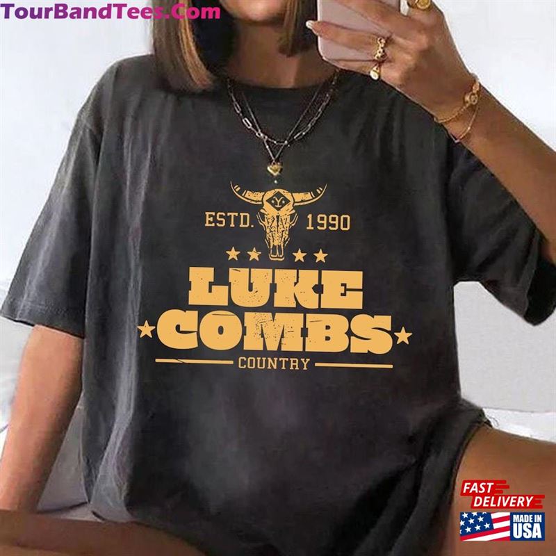 Luke Combs T-Shirt Country Music Shirt Bullhead Unisex Classic 29Uf123225 – Utopia Fashion