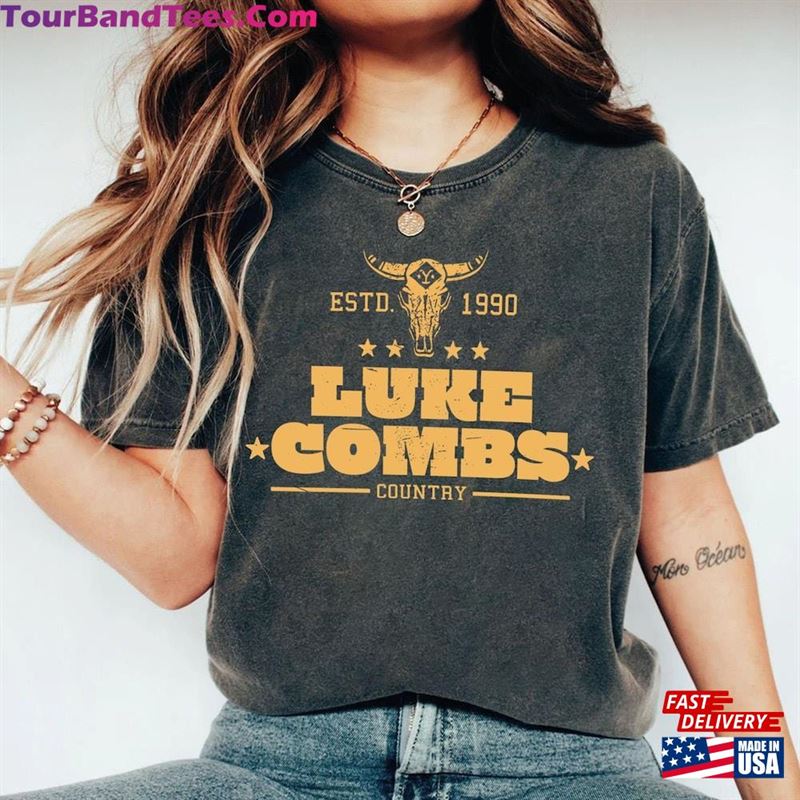 Luke Combs T-Shirt Country Music Shirt Bullhead Unisex Classic 29Uf123225 – Utopia Fashion