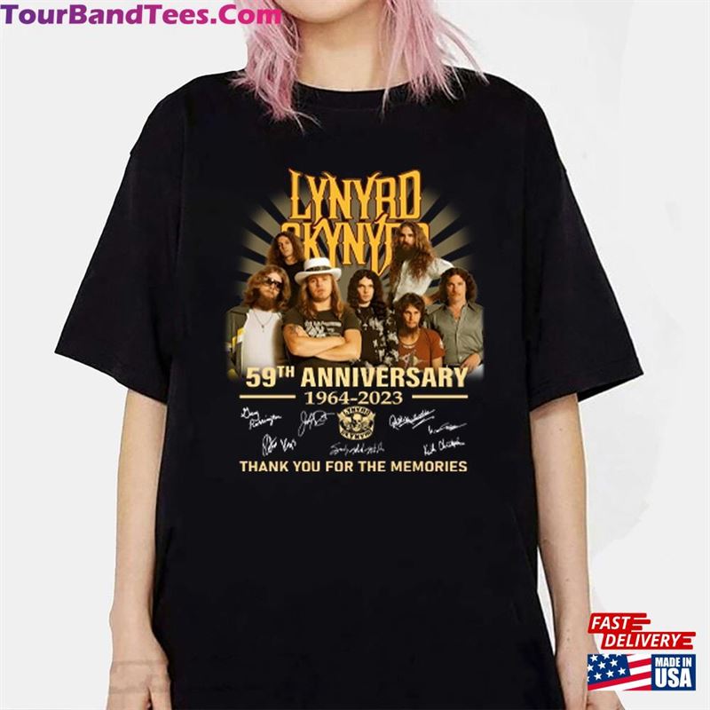 Lynyrd Skynyrd Shirt 59Th Anniversary Signatures Sweathirt Sweatshirt Unisex 29Uf124656 – Utopia Fashion