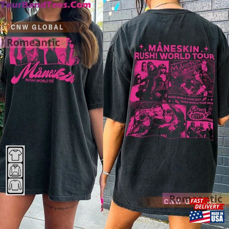 Maneskin Music Shirt Sides Rush! World Tour Ticket Vintage 90S Y2K Graphic Tee Hoodie Sweatshirt 29Uf123958 – Utopia Fashion