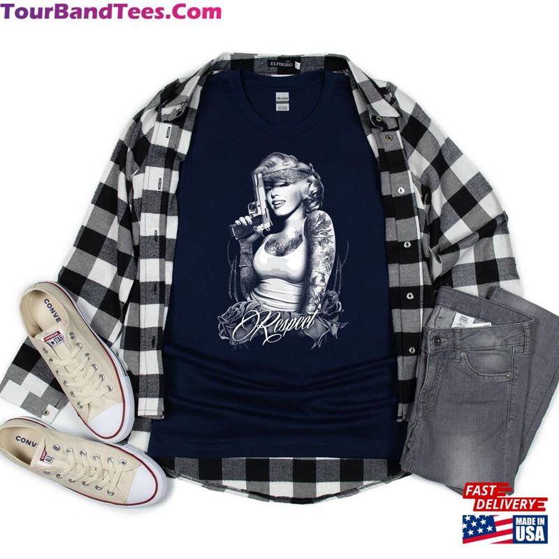 Marylin Monroe T-Shirt Gangster Respect Tee Gangsta Guns Shirt Unisex Sweatshirt 29Uf124012 – Utopia Fashion