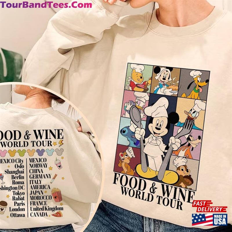 Mickey Chef And Friends Food Wine Festival World Tour T-Shirt Epcot Snack Drink Tee Classic 29Uf123658 – Utopia Fashion