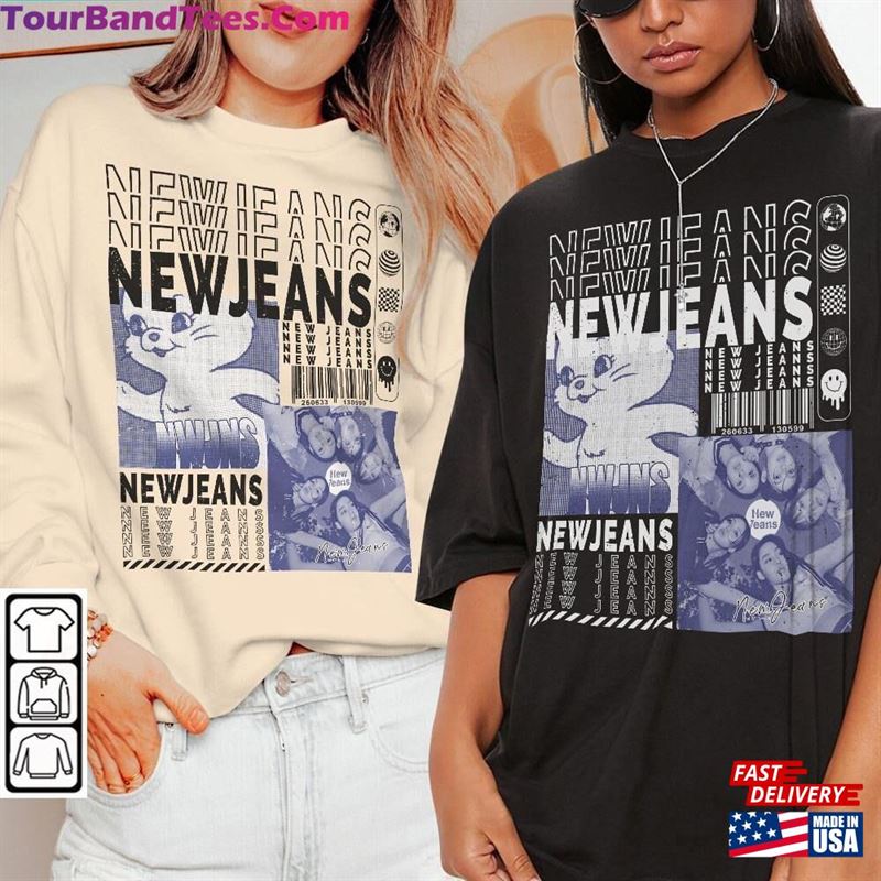 Newjeans Kpop Shirt V1 Sweatshirt Y2K Merch Vintage Tour Album New Jeans Unisex Hoodie L2404K T-Shirt Classic 29Uf136550 – Utopia Fashion