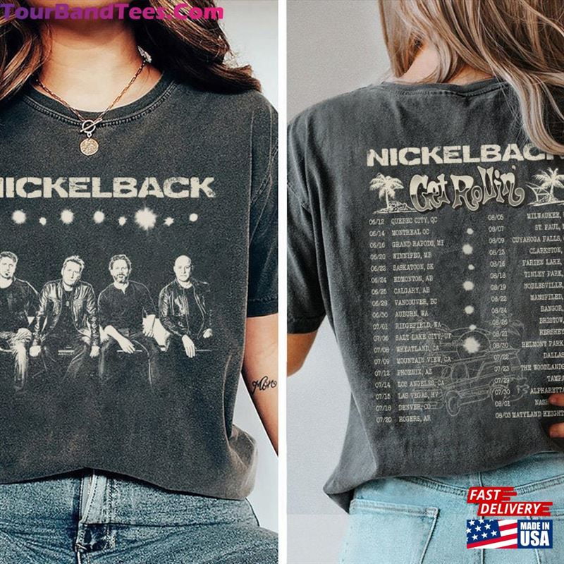 Nickelback Band Shirt Vintage Get Rollin T-Shirt Classic 29Uf118427 – Utopia Fashion