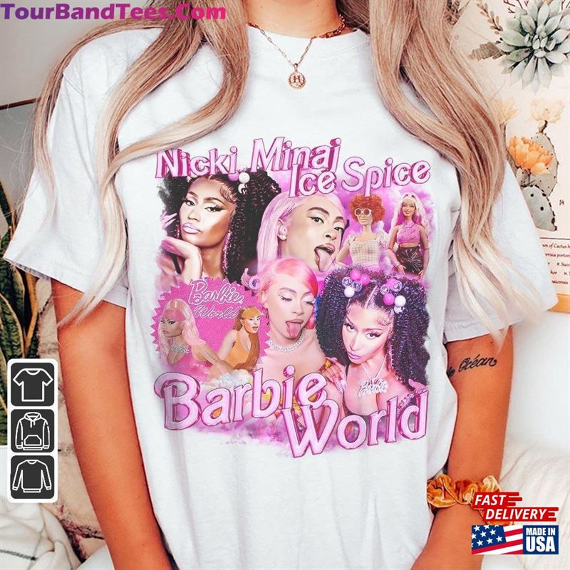 Nicki Minaj X Ice Spice Vintage Rap Shirt Homage Doll World 90S Y2K Sweatshirt Classic 29Uf124362 – Utopia Fashion