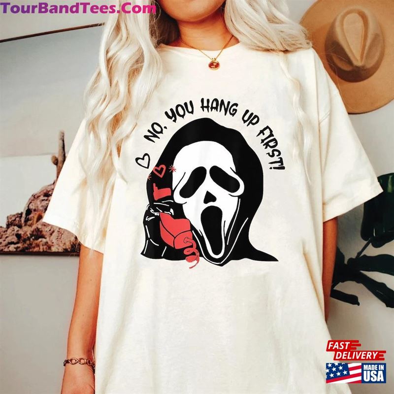 No You Hang Up Comfort Colors Shirt Ghostface Halloween Funny T-Shirt Unisex 29Uf122370 – Utopia Fashion