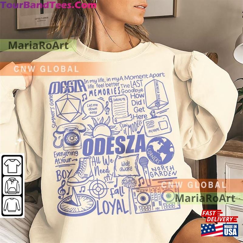 Odesza Music Doodle Art Shirt Vintage Electronic Merch Tees Graphic Design Tattoo Album Lyric Tour V1 Da2009Dt Classic Sweatshirt 29Uf124554 – Utopia Fashion