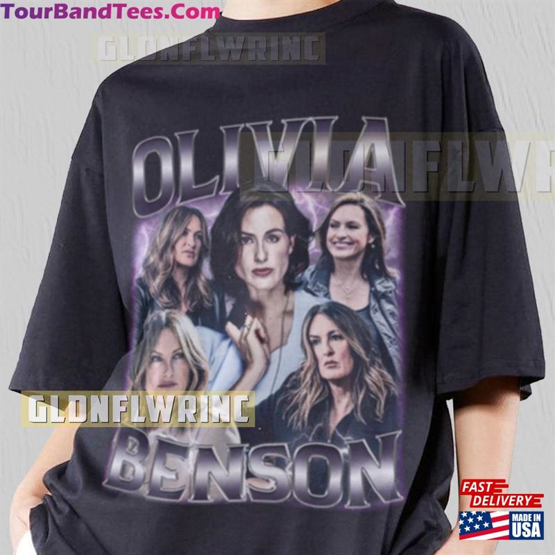 Olivia Benson Shirt American Actress Movie Character Mariska Hargitay T Grapich Tee Vintage Sweatshirt Classic 29Uf136941 – Utopia Fashion