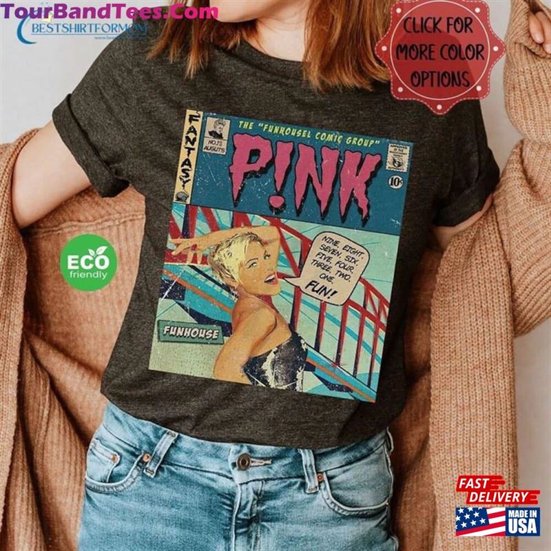 P!Nk Comic 90S Vintage Merch Pink On Tour Summer Carnival Shirt Hoodie Classic 29Uf122619 – Utopia Fashion