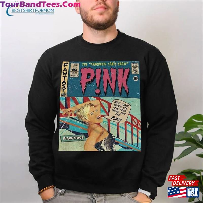 P!Nk Comic 90S Vintage Merch Pink On Tour Summer Carnival Shirt Hoodie Classic 29Uf122619 – Utopia Fashion