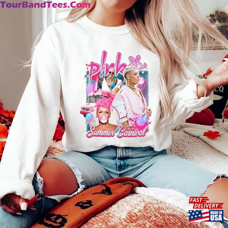 P!Nk Summer Carnival T-Shirt Pink Singer Tour Shirt Music Festival Sweatshirt Unisex 29Uf136861 – Utopia Fashion