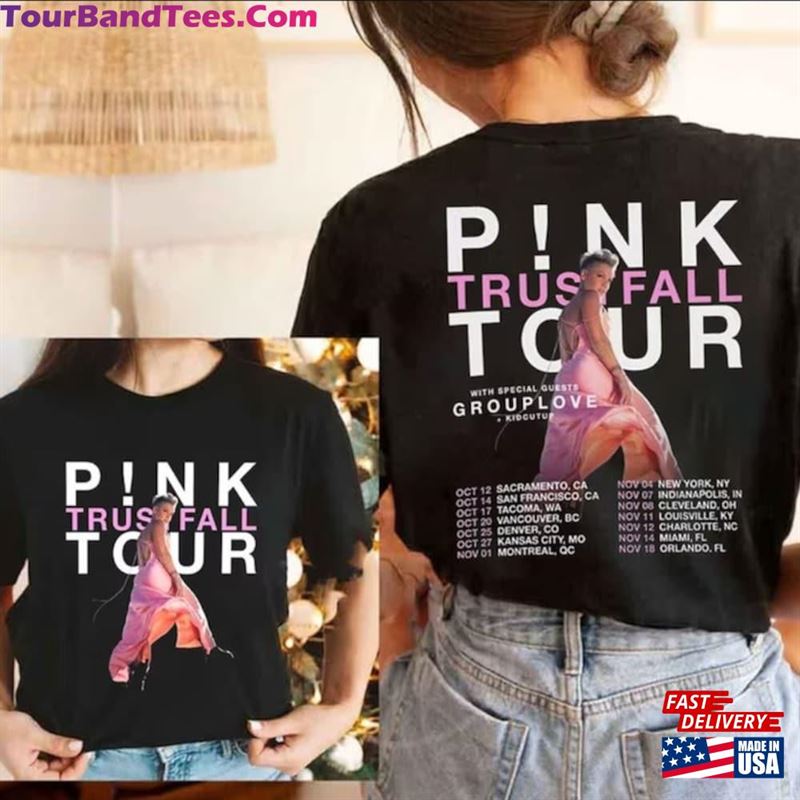 P!Nk Trustfall Tour T-Shirt Pink Shirt Classic 29Uf122518 – Utopia Fashion