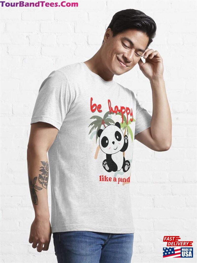 Panda T Shirt Happy Essential T-Shirt Hoodie Classic 29Uf136588 – Utopia Fashion