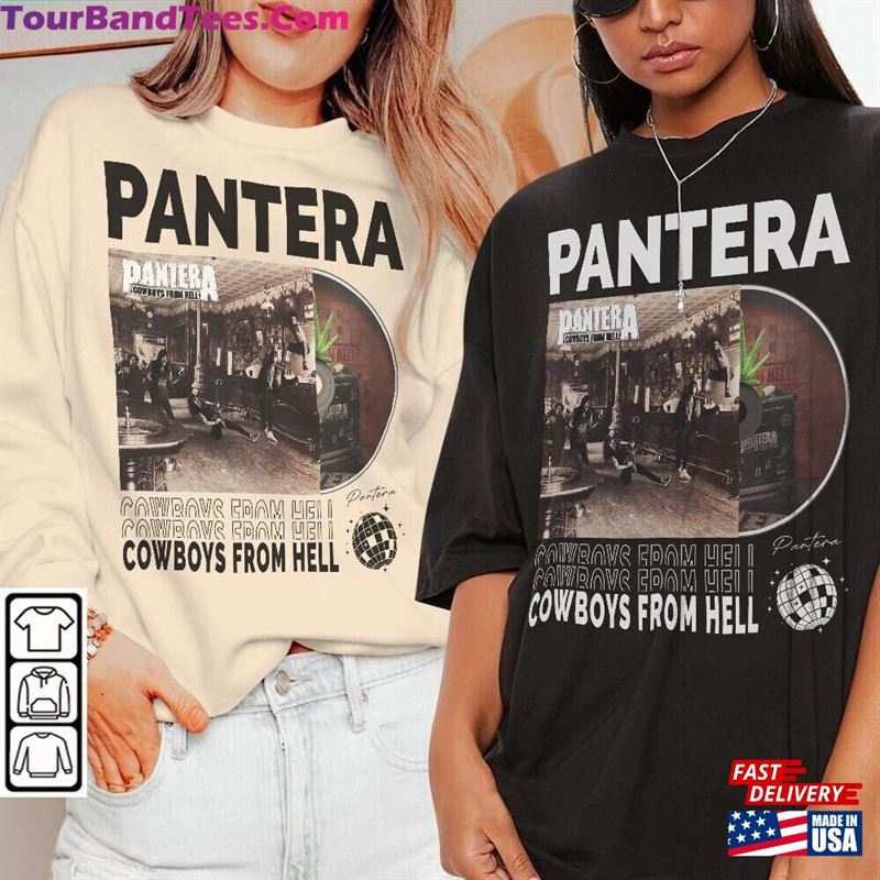 Pantera Music Shirt V1 Merch Vintage World Tour Tickets Album Cowboys From Hell Graphic Tee 90S Y2K Gift For Fan L905M Classic Hoodie 29Uf124516 – Utopia Fashion