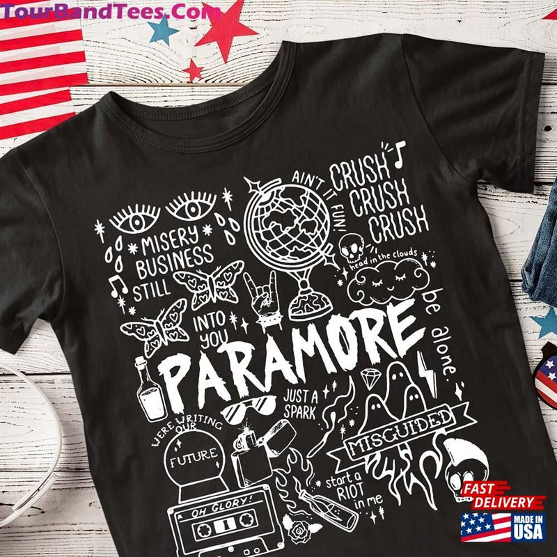 Paramore Doodle Art Shirt Tour Vintage Album Lyric Merch Tee Sweatshirt Hoodie T-Shirt 29Uf118811 – Utopia Fashion