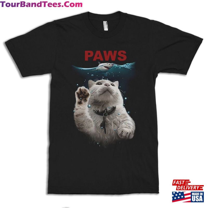 Paws Cat And Shark Funny T-Shirt Cotton Tee Men Unisex 29Uf131711 – Utopia Fashion