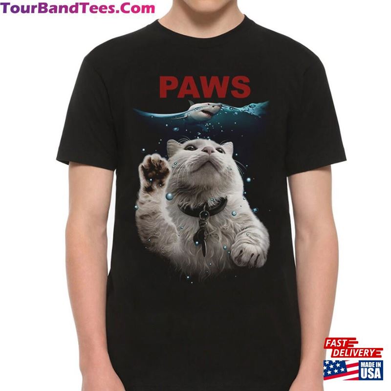 Paws Cat And Shark Funny T-Shirt Cotton Tee Men Unisex 29Uf131711 – Utopia Fashion