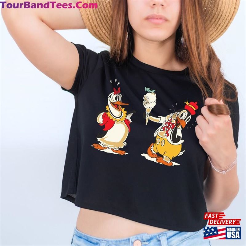 Penguin Crop Top Shirt Romantic Ice Cream Cropped Tshirt Classic T-Shirt 29Uf141562 – Utopia Fashion