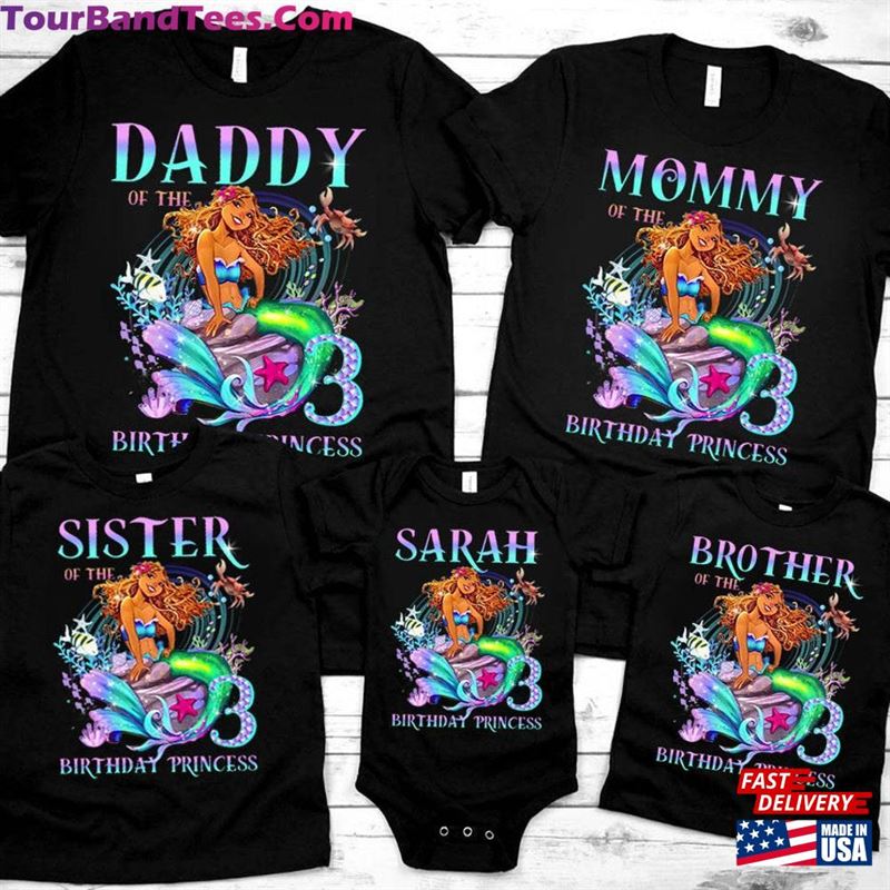 Personalized Black Little Mermaid Birthday Shirt Afro T-Shirt Classic 29Uf122926 – Utopia Fashion