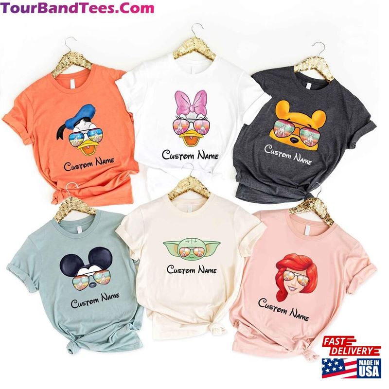 Personalized Disney Characters Shirts Sunglasses Shirt For Family Hoodie T-Shirt 29Uf124533 – Utopia Fashion