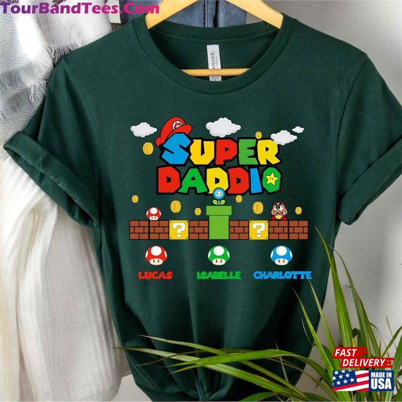 Personalized Super Daddio Game Shirt Custom Kids Name Dad Funny Father Unisex Sweatshirt 29Uf141429 – Utopia Fashion