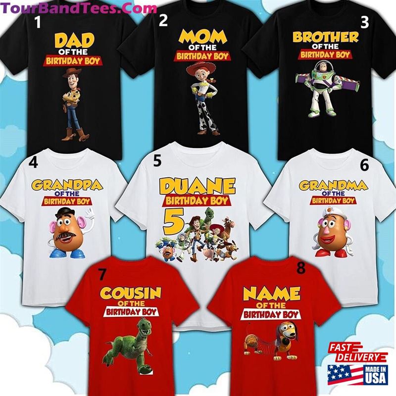 Personalized Toy Land Family Birthday T-Shirt Characters Themed Kids Shirt Matching Tee Hoodie Classic 29Uf131956 – Utopia Fashion