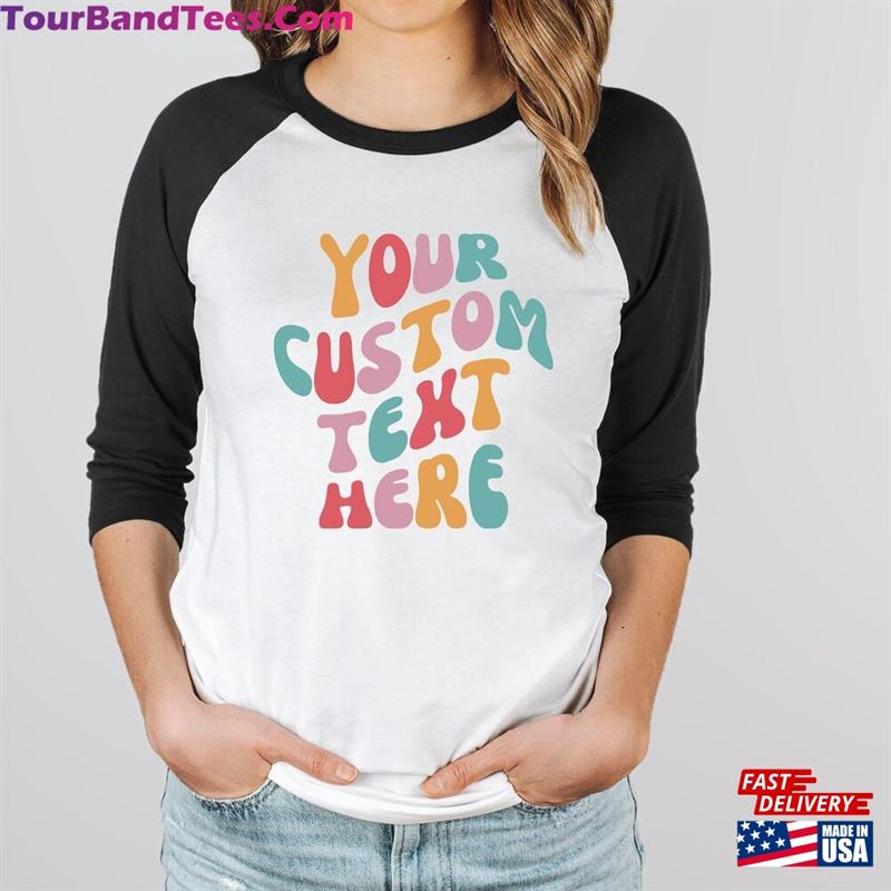 Personalized Your Text Here Raglan Shirt Custom Aesthetic Add Unisex Classic 29Uf122055 – Utopia Fashion