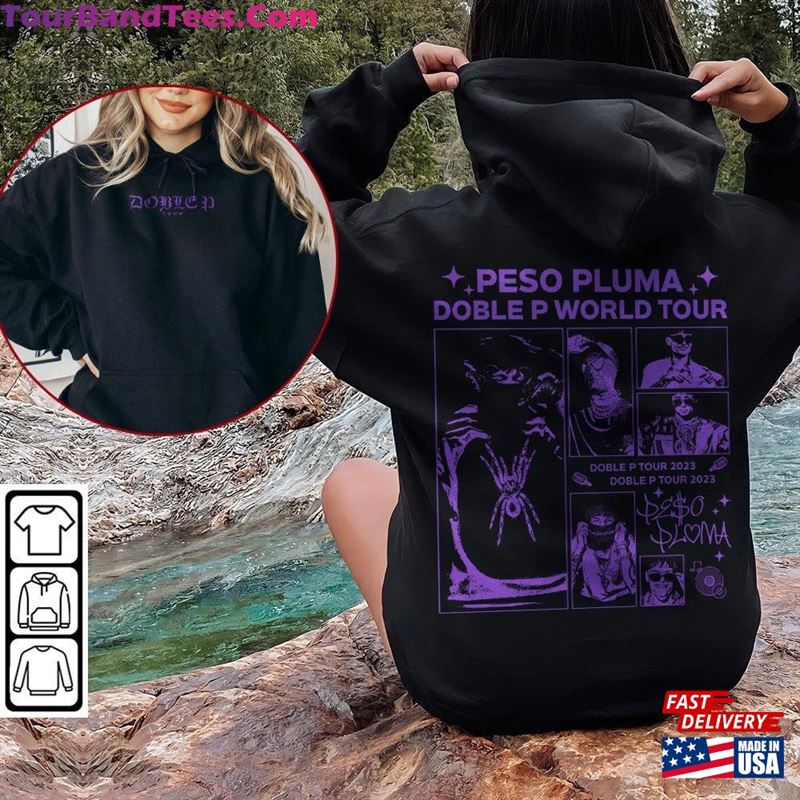 Peso Pluma Rap Shirt Double Sided Doble P Tour Ticket Vintage 90S Y2K Sweatshirt Unisex Hoodie 29Uf124121 – Utopia Fashion