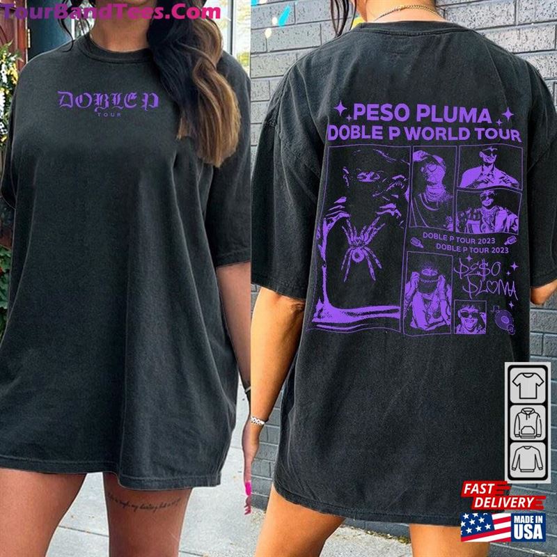 Peso Pluma Rap Shirt Double Sided Doble P Tour Ticket Vintage 90S Y2K Sweatshirt Unisex Hoodie 29Uf124121 – Utopia Fashion