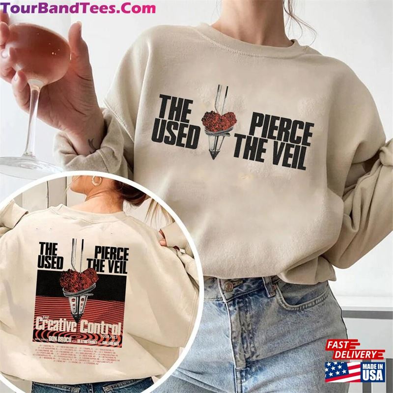 Pierce The Veil And Used Tour Shirt Creative Control Us Merch Concert Tee Sweatshirt Hoodie Classic 29Uf122311 – Utopia Fashion